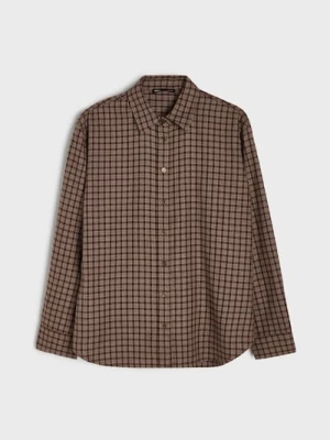 Sinsay - Flanelowa koszula oversize w kratę - wielobarwny