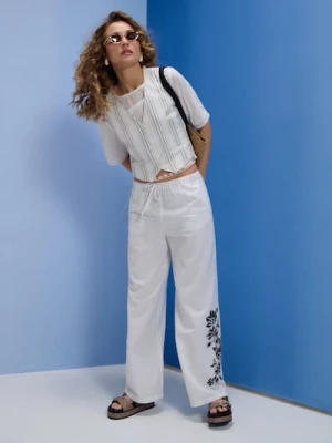 Sinsay - Garniturowa kamizelka w paski z domieszką wiskozy - wielobarwny