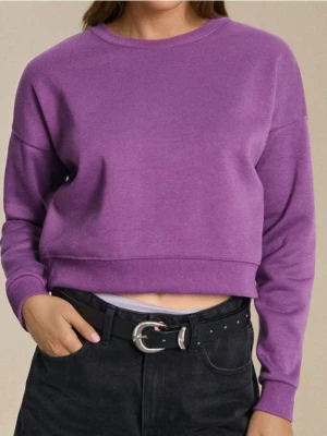 Sinsay - Gładka bluza crewneck - fioletowy
