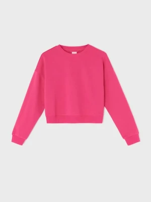 Sinsay - Gładka bluza crewneck - różowy