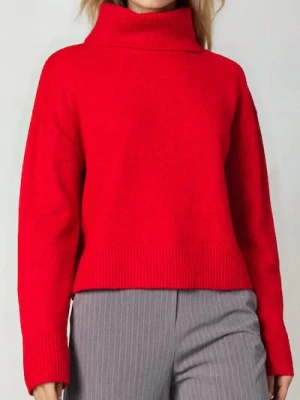 Sinsay - Gładki golf basic - czerwony