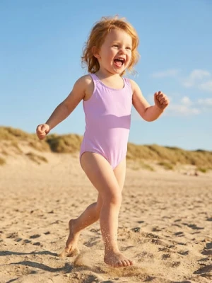 Sinsay - Gładki strój kąpielowy - fioletowy