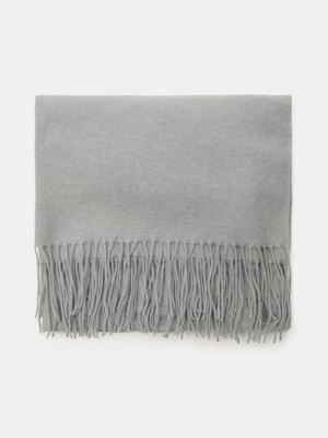 Sinsay - Gładki szalik z frędzlami - szary