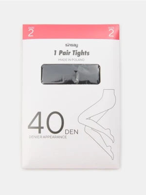Sinsay - Gładkie rajstopy 40 DEN - czarny