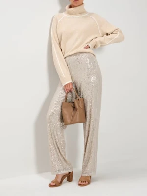 Sinsay - Golf z przeszyciami - kremowy