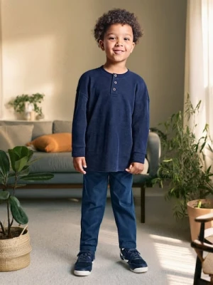 Sinsay - Granatowe jeansy - granatowy