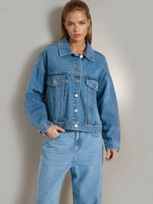 Sinsay - Jeansowa katana oversize - niebieski