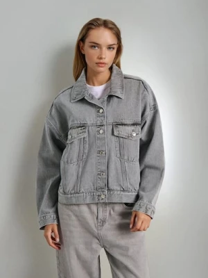 Sinsay - Jeansowa katana oversize - szary