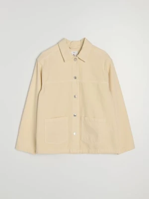 Sinsay - Jeansowa krótka katana - kremowy