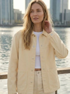 Sinsay - Jeansowa krótka katana - kremowy