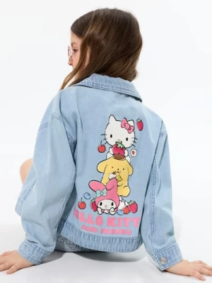 Sinsay - Jeansowa kurtka katana Hello Kitty and Friends - niebieski