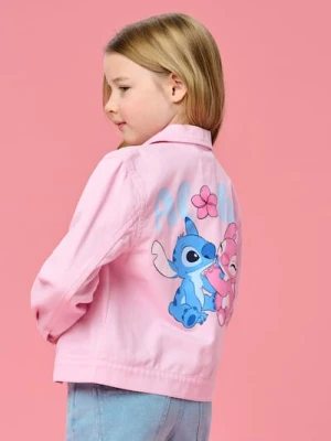 Sinsay - Jeansowa kurtka katana Lilo & Stitch - różowy