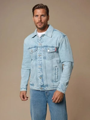 Sinsay - Jeansowa kurtka trucker - niebieski