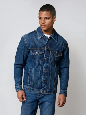 Sinsay - Jeansowa kurtka trucker - niebieski