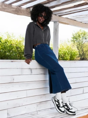 Sinsay - Jeansowa spódnica - granatowy