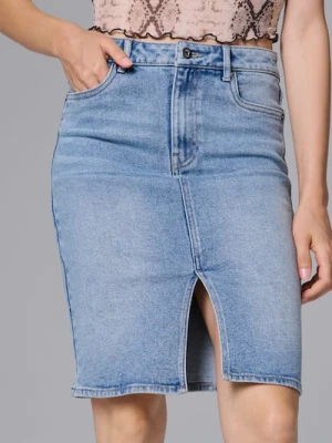 Sinsay - Jeansowa spódnica - niebieski