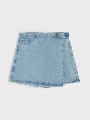 Sinsay - Jeansowe spódnico-spodenki - niebieski