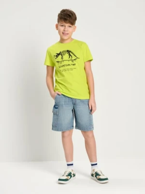 Sinsay - Jeansowe szorty cargo - niebieski