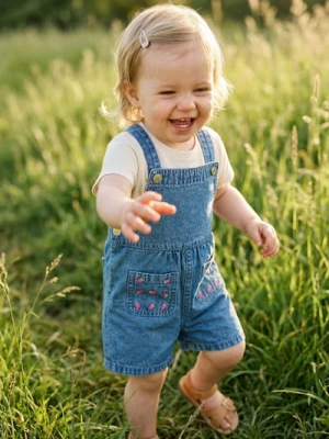 Sinsay - Jeansowe szorty ogrodniczki - niebieski