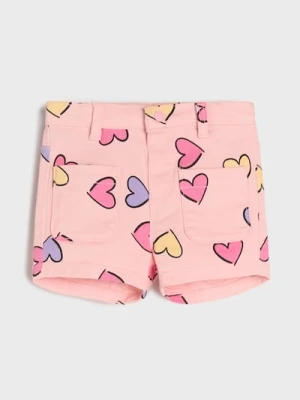 Sinsay - Jeansowe szorty w serca - różowy