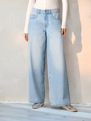 Sinsay - Jeansy baggy - niebieski