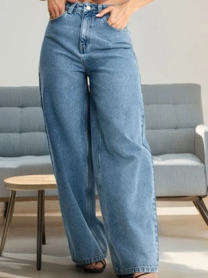 Zdjęcie produktu Sinsay - Jeansy baggy - niebieski