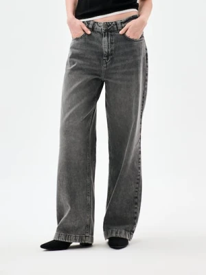 Sinsay - Jeansy baggy - szary