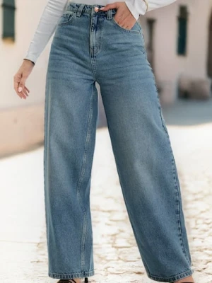 Zdjęcie produktu Sinsay - Jeansy baggy - turkusowy