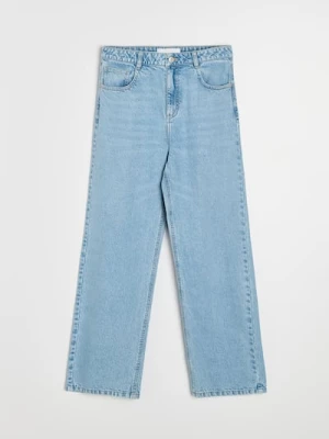 Sinsay - Jeansy balloon high waist - niebieski