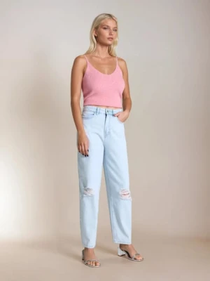 Sinsay - Jeansy balloon - niebieski