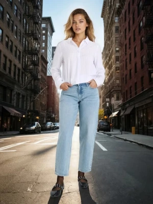 Sinsay - Jeansy balloon - niebieski