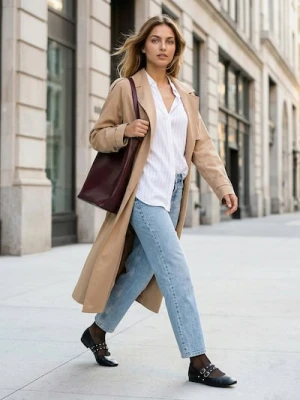 Sinsay - Jeansy balloon - niebieski