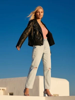 Sinsay - Jeansy balloon - niebieski