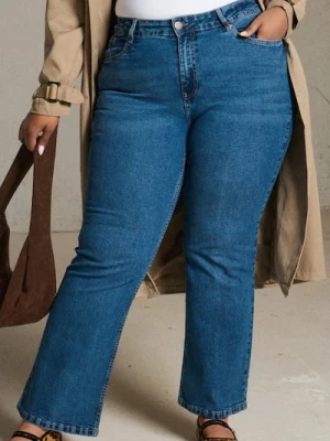 Sinsay - Jeansy bootcut Plus Size - niebieski