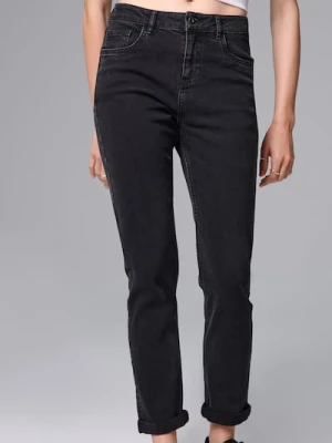 Sinsay - Jeansy boyfriend slim - czarny