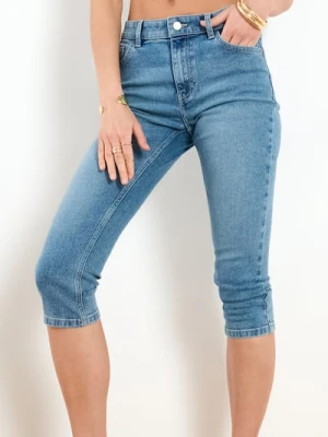 Sinsay - Jeansy capri - niebieski