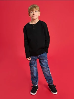 Sinsay - Jeansy cargo jogger - indigo jeans