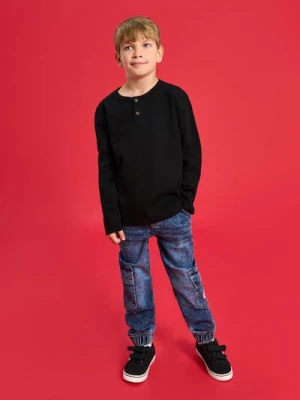 Sinsay - Jeansy cargo jogger - indigo jeans