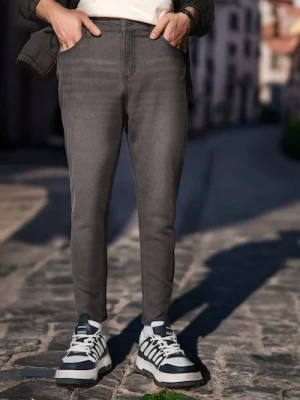 Sinsay - Jeansy carrot fit - szary