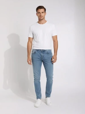 Sinsay - Jeansy chino slim fit - niebieski