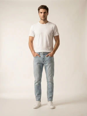 Sinsay - Jeansy cropped carrot - niebieski
