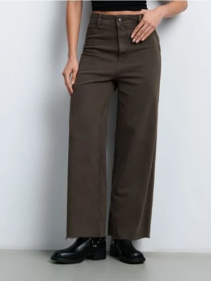 Sinsay - Jeansy culotte - dark grey jeans