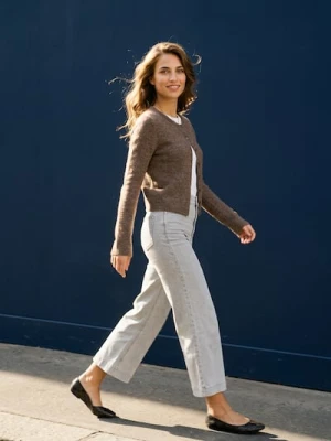 Sinsay - Jeansy culotte - szary