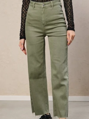 Sinsay - Jeansy culotte - zielony