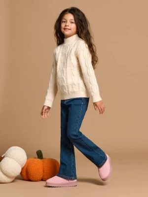 Sinsay - Jeansy flare - granatowy