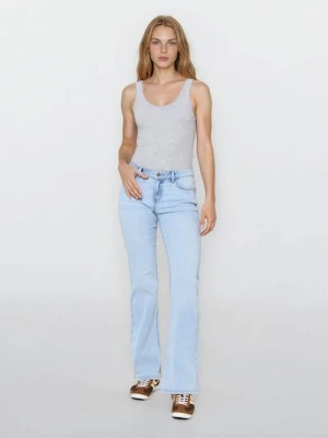 Sinsay - Jeansy flare low waist - niebieski