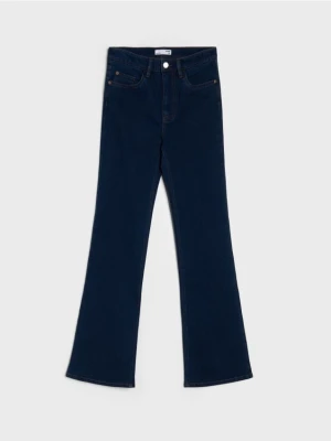 Sinsay - Jeansy flare mid waist - niebieski