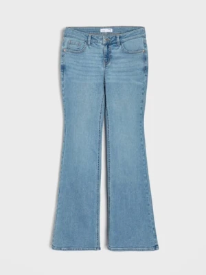 Sinsay - Jeansy flare mid waist - niebieski
