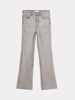 Sinsay - Jeansy flare mid waist - szary