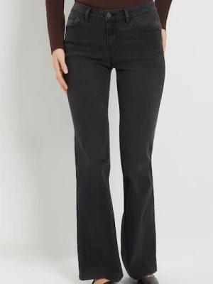 Sinsay - Jeansy flare mid waist - szary